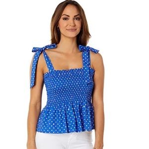 Lilly Pulitzer Rivera Smocked Top; size small